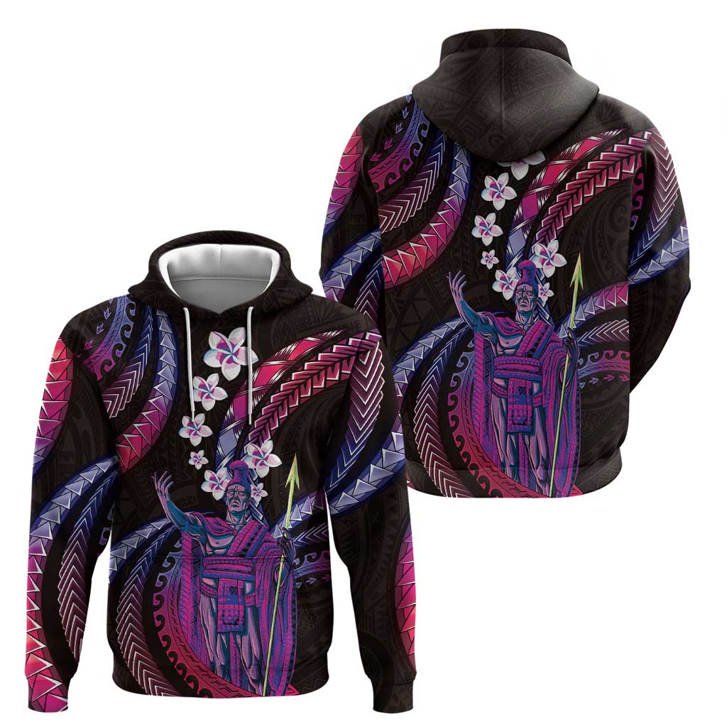 Hawaii King Kamehameha Hoodie Fantastic Plumeria Sweet Vibes