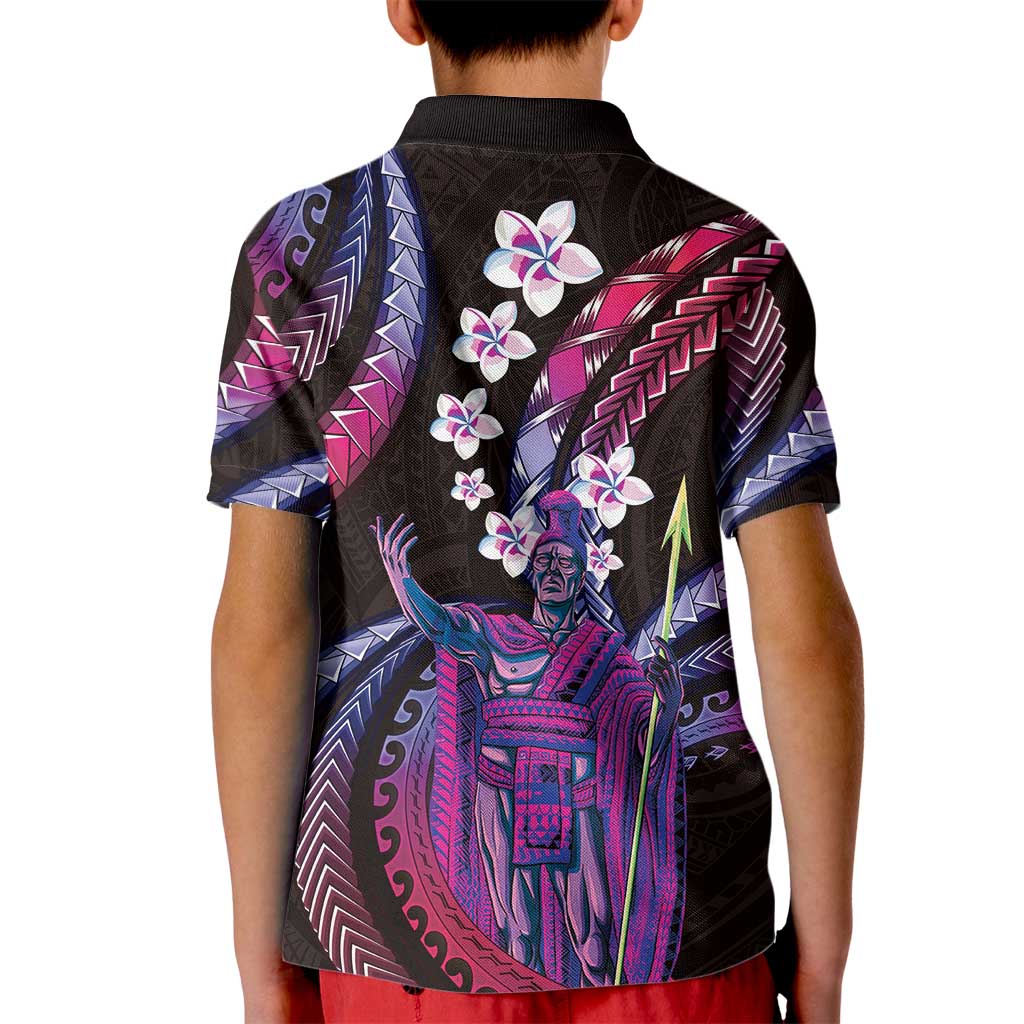 Hawaii King Kamehameha Kid Polo Shirt Fantastic Plumeria Sweet Vibes