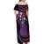 Hawaii King Kamehameha Off Shoulder Maxi Dress Fantastic Plumeria Sweet Vibes