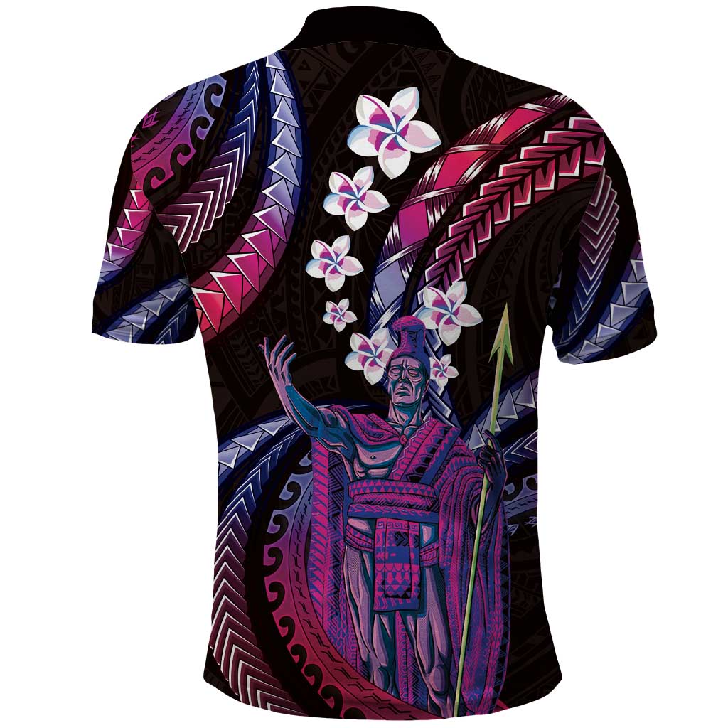 Hawaii King Kamehameha Polo Shirt Fantastic Plumeria Sweet Vibes