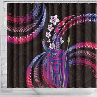 Hawaii King Kamehameha Shower Curtain Fantastic Plumeria Sweet Vibes