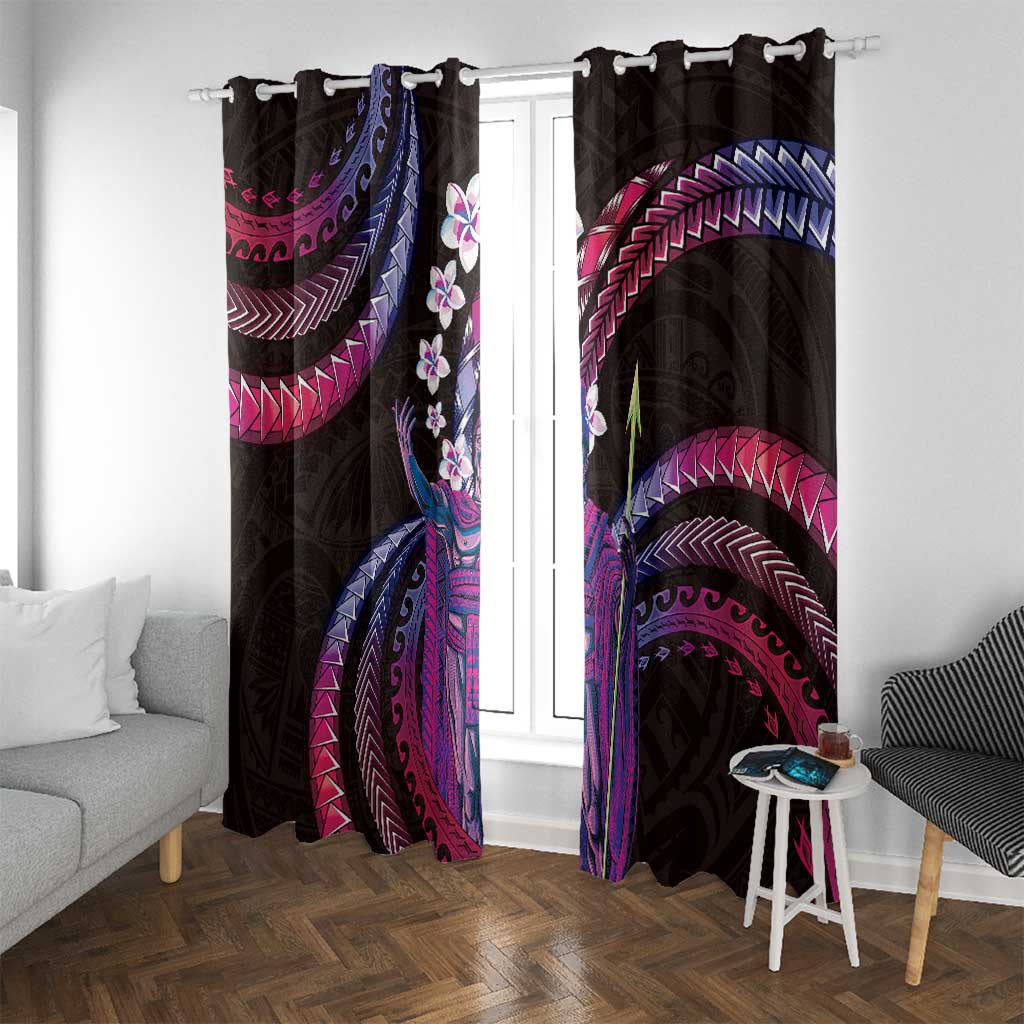 Hawaii King Kamehameha Window Curtain Fantastic Plumeria Sweet Vibes