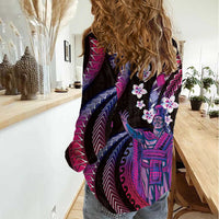 Hawaii King Kamehameha Women Casual Shirt Fantastic Plumeria Sweet Vibes