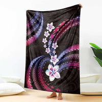 Hawaii Plumeria Blanket Sweet Gradient Polynesian Pattern