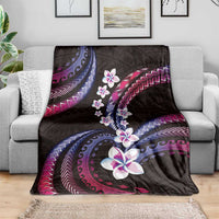 Hawaii Plumeria Blanket Sweet Gradient Polynesian Pattern