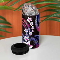 Hawaii Plumeria 4 in 1 Can Cooler Tumbler Sweet Gradient Polynesian Pattern