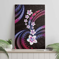 Hawaii Plumeria Canvas Wall Art Sweet Gradient Polynesian Pattern