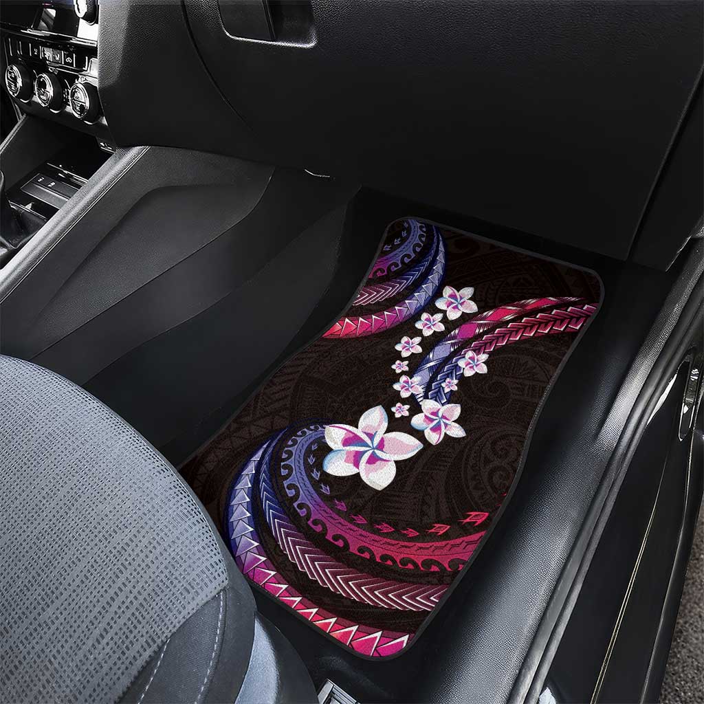 Hawaii Plumeria Car Mats Sweet Gradient Polynesian Pattern