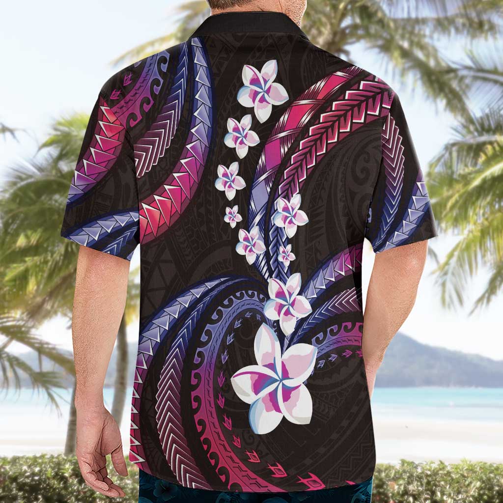 Hawaii Plumeria Hawaiian Shirt Sweet Gradient Polynesian Pattern