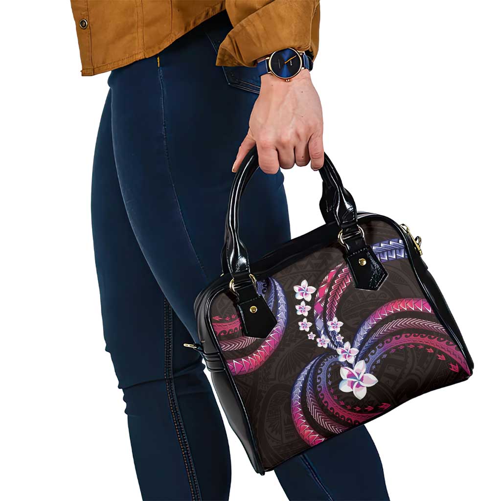 Hawaii Plumeria Shoulder Handbag Sweet Gradient Polynesian Pattern LT01 - Polynesian Pride