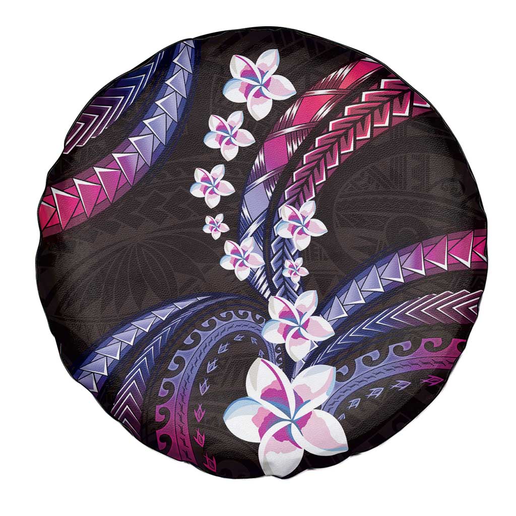 Hawaii Plumeria Spare Tire Cover Sweet Gradient Polynesian Pattern