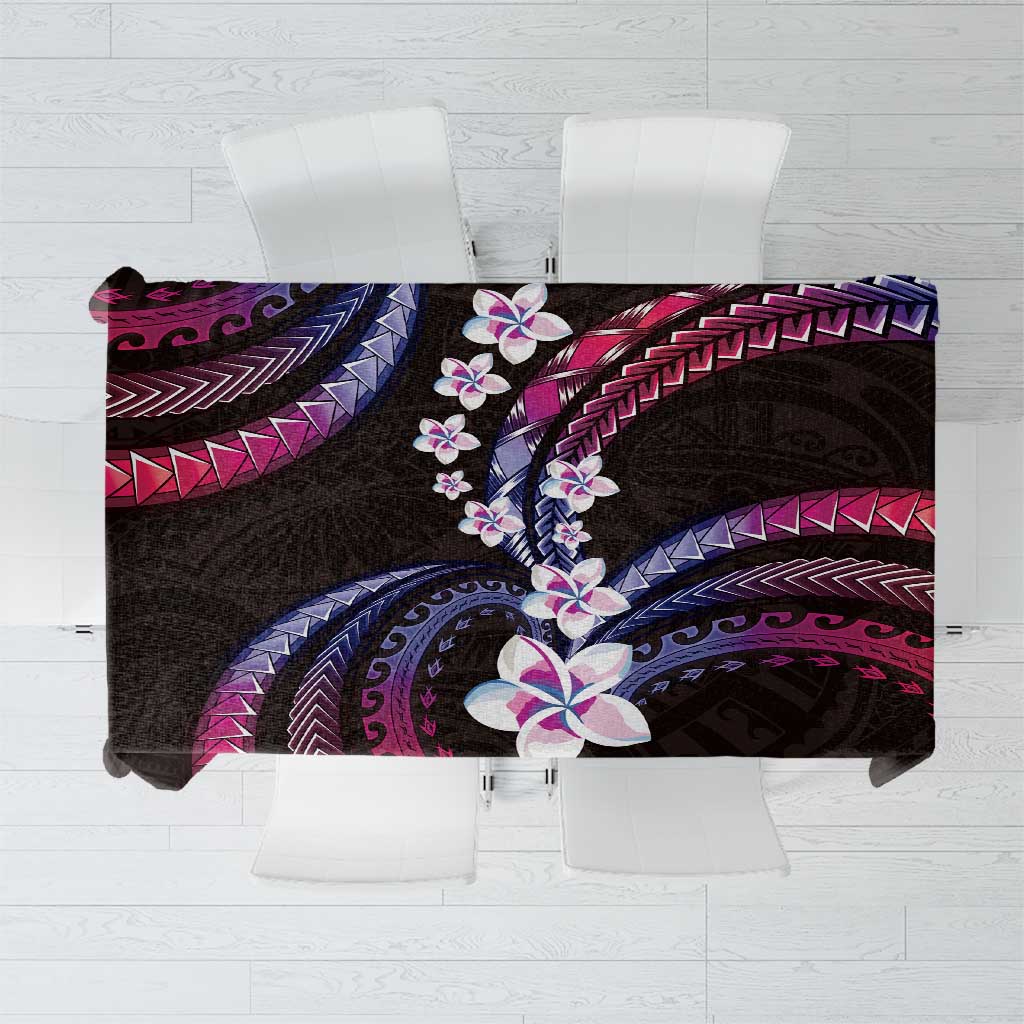 Hawaii Plumeria Tablecloth Sweet Gradient Polynesian Pattern
