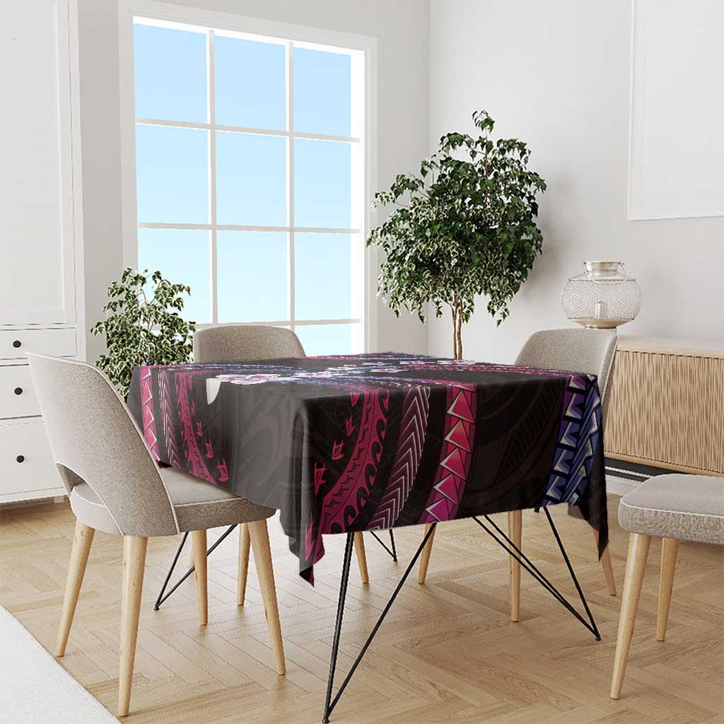 Hawaii Plumeria Tablecloth Sweet Gradient Polynesian Pattern