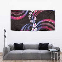 Hawaii Plumeria Tapestry Sweet Gradient Polynesian Pattern