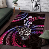 Hawaii Shaka Sign Area Rug Fantastic Frangipani Sweet Vibes