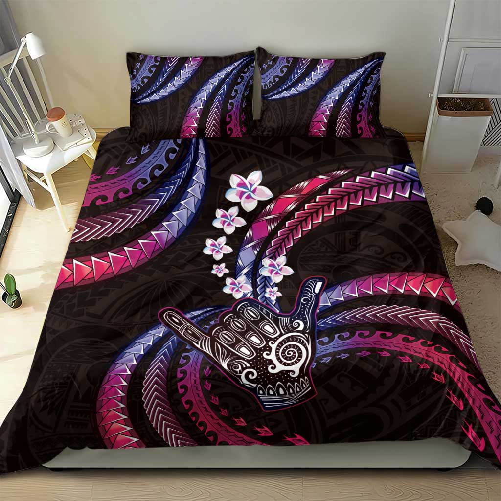 Hawaii Shaka Sign Bedding Set Fantastic Frangipani Sweet Vibes