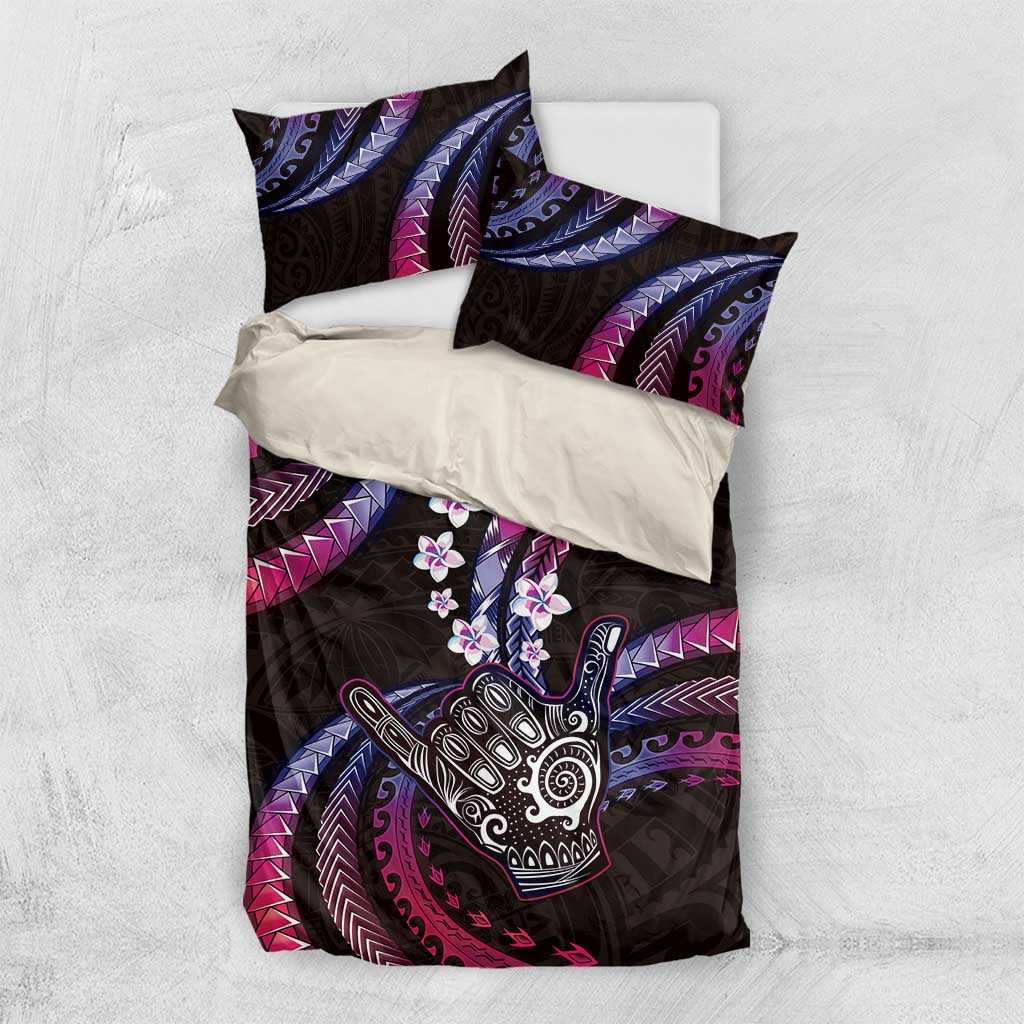 Hawaii Shaka Sign Bedding Set Fantastic Frangipani Sweet Vibes