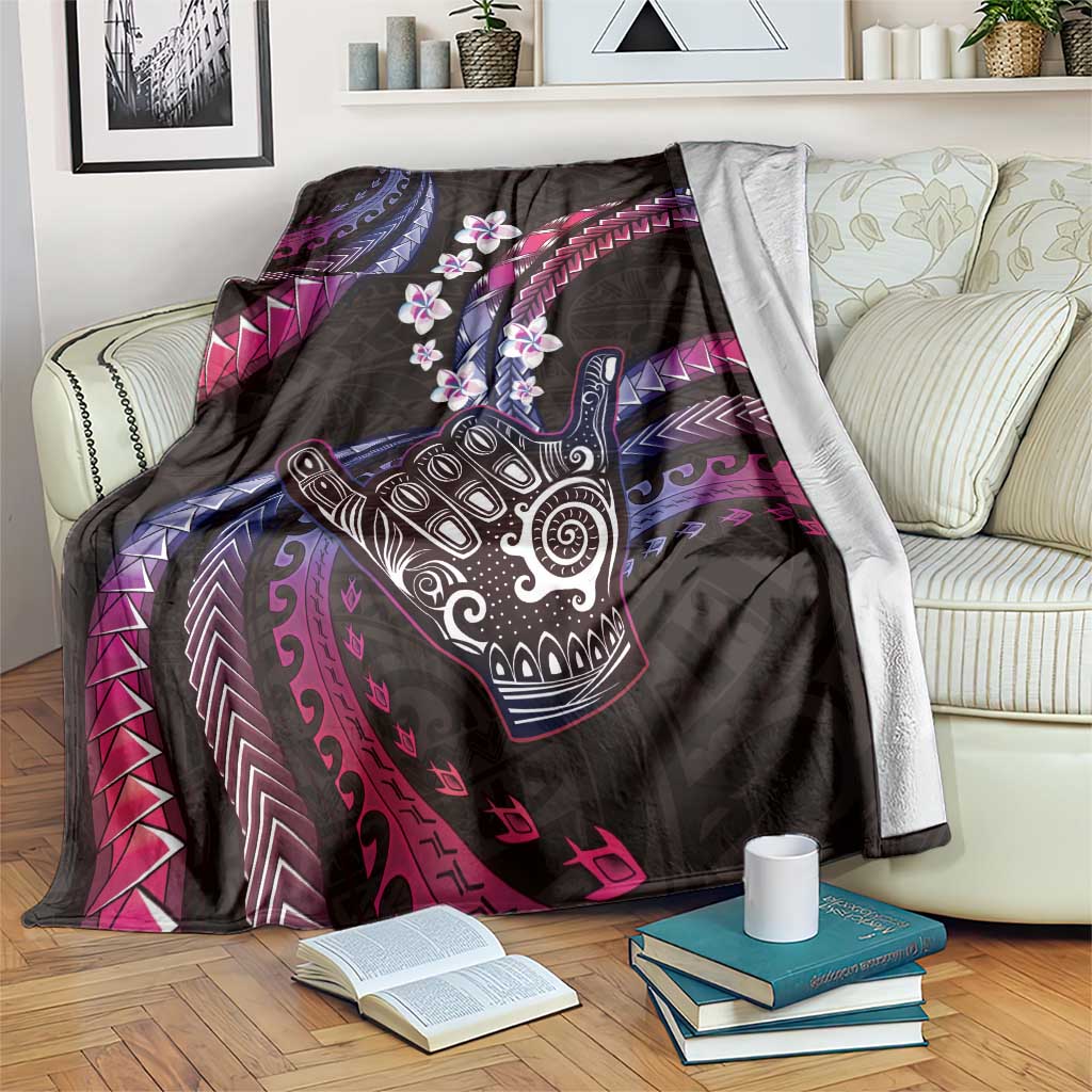 Hawaii Shaka Sign Blanket Fantastic Frangipani Sweet Vibes