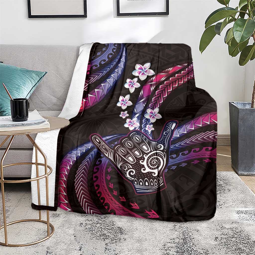 Hawaii Shaka Sign Blanket Fantastic Frangipani Sweet Vibes