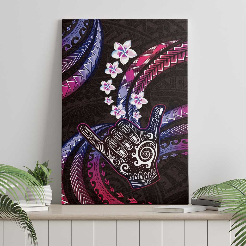 Hawaii Shaka Sign Canvas Wall Art Fantastic Frangipani Sweet Vibes