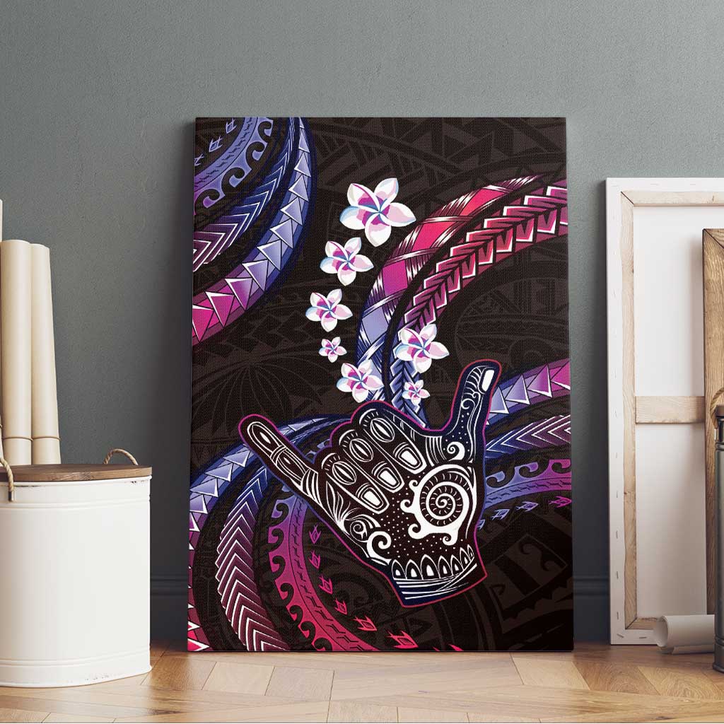 Hawaii Shaka Sign Canvas Wall Art Fantastic Frangipani Sweet Vibes