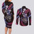 Hawaii Shaka Sign Couples Matching Long Sleeve Bodycon Dress and Long Sleeve Button Shirt Fantastic Frangipani Sweet Vibes