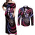 Hawaii Shaka Sign Couples Matching Off Shoulder Maxi Dress and Long Sleeve Button Shirt Fantastic Frangipani Sweet Vibes