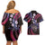 Hawaii Shaka Sign Couples Matching Off Shoulder Short Dress and Hawaiian Shirt Fantastic Frangipani Sweet Vibes