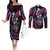 Hawaii Shaka Sign Couples Matching Off The Shoulder Long Sleeve Dress and Long Sleeve Button Shirt Fantastic Frangipani Sweet Vibes