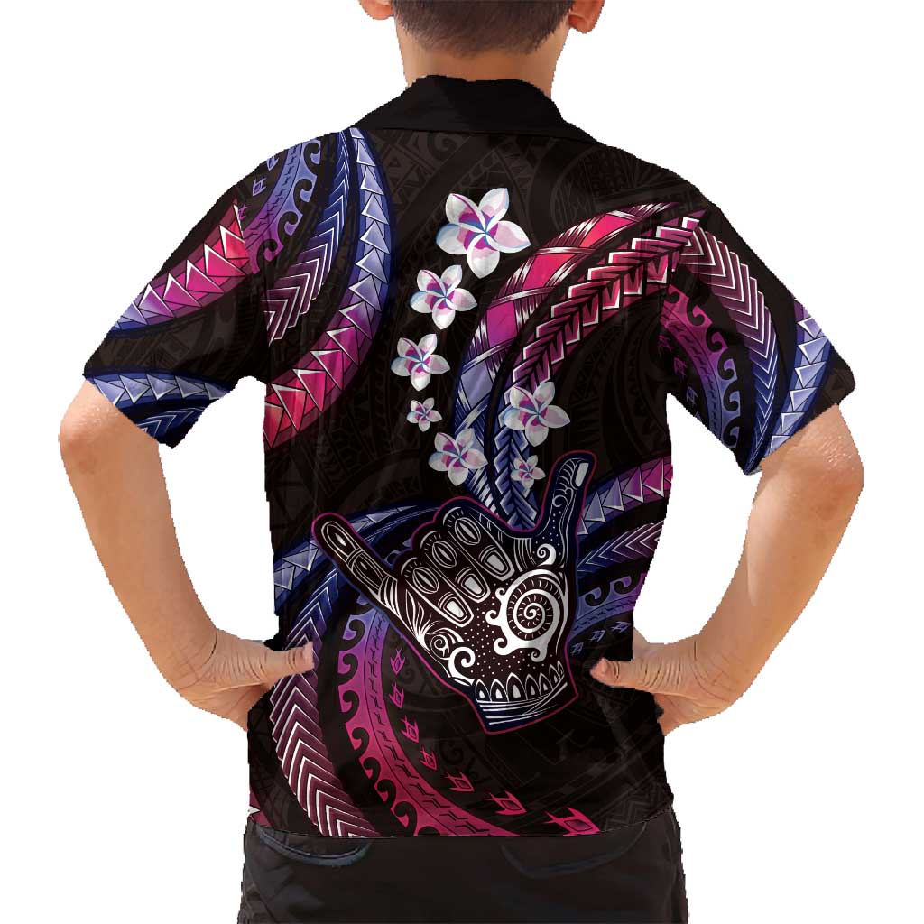 Hawaii Shaka Sign Family Matching Summer Maxi Dress and Hawaiian Shirt Fantastic Frangipani Sweet Vibes