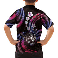 Hawaii Shaka Sign Family Matching Summer Maxi Dress and Hawaiian Shirt Fantastic Frangipani Sweet Vibes