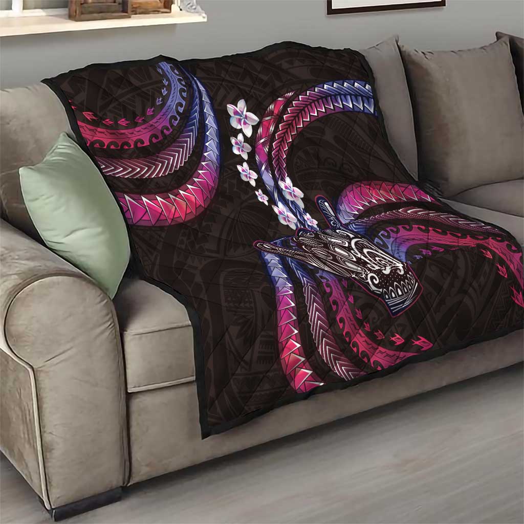 Hawaii Shaka Sign Quilt Fantastic Frangipani Sweet Vibes