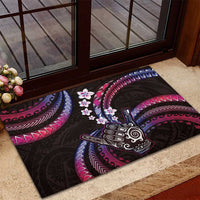 Hawaii Shaka Sign Rubber Doormat Fantastic Frangipani Sweet Vibes