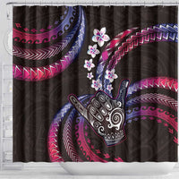 Hawaii Shaka Sign Shower Curtain Fantastic Frangipani Sweet Vibes