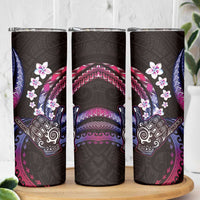 Hawaii Shaka Sign Skinny Tumbler Fantastic Frangipani Sweet Vibes