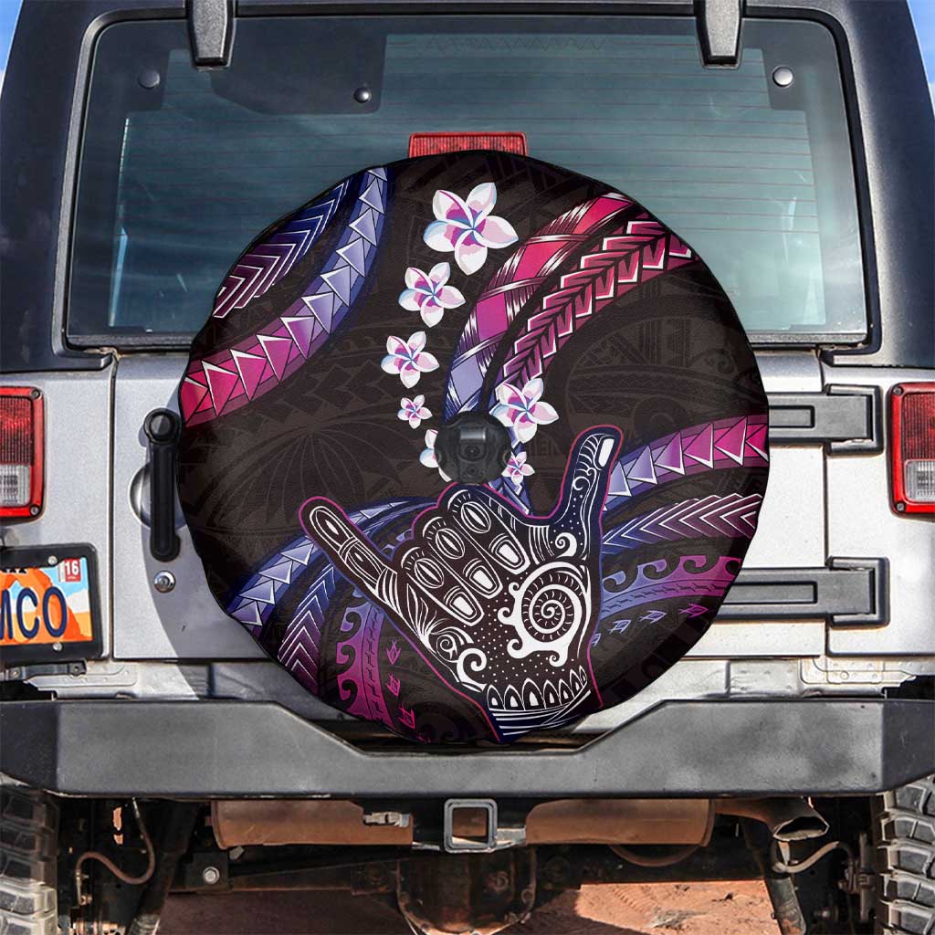 Hawaii Shaka Sign Spare Tire Cover Fantastic Frangipani Sweet Vibes