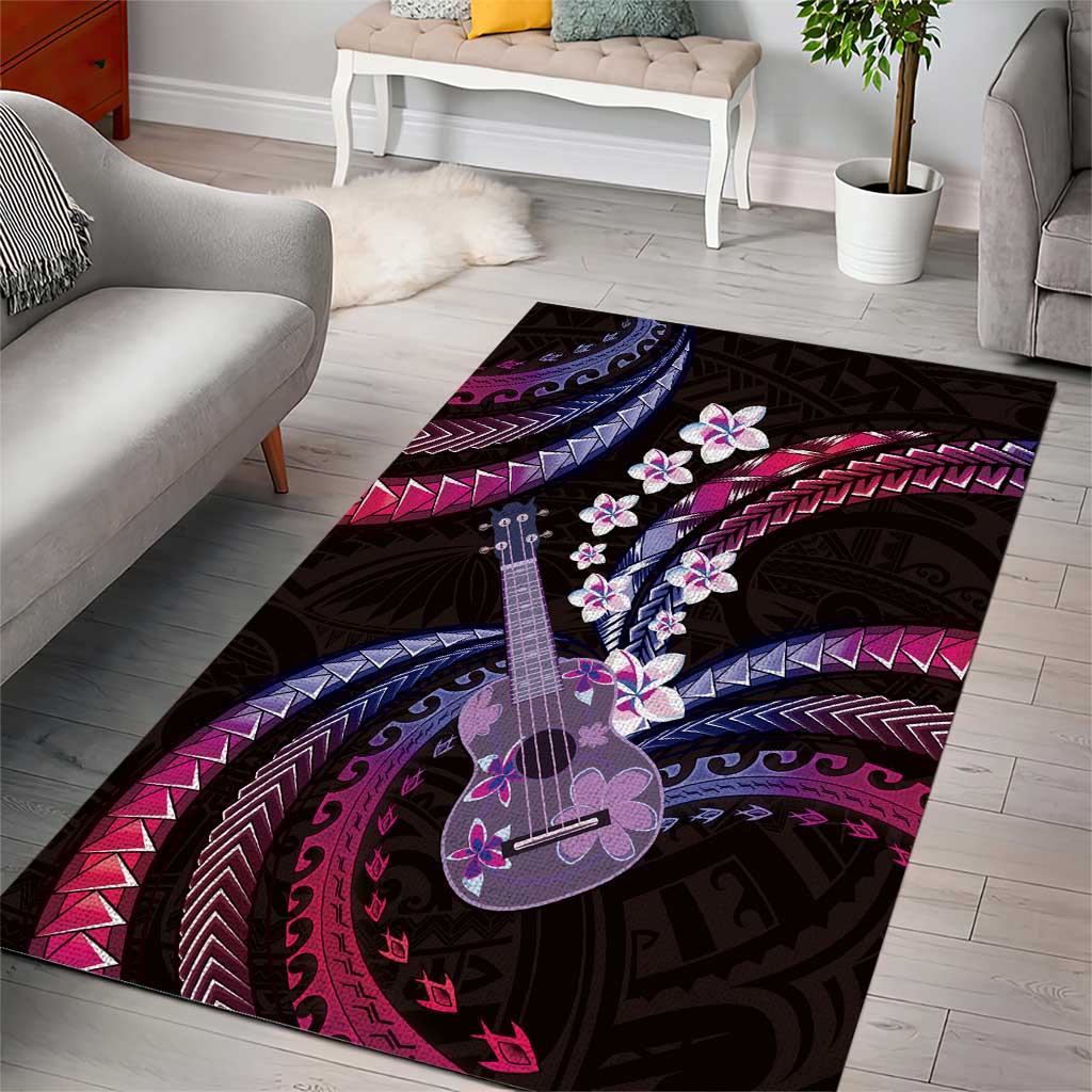 Hawaiian Ukulele Area Rug Sweet Dream Fantastic Plumeria