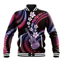 Hawaiian Ukulele Baseball Jacket Sweet Dream Fantastic Plumeria