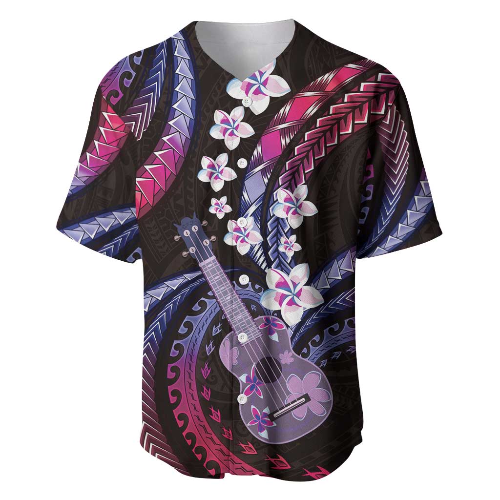 Hawaiian Ukulele Baseball Jersey Sweet Dream Fantastic Plumeria
