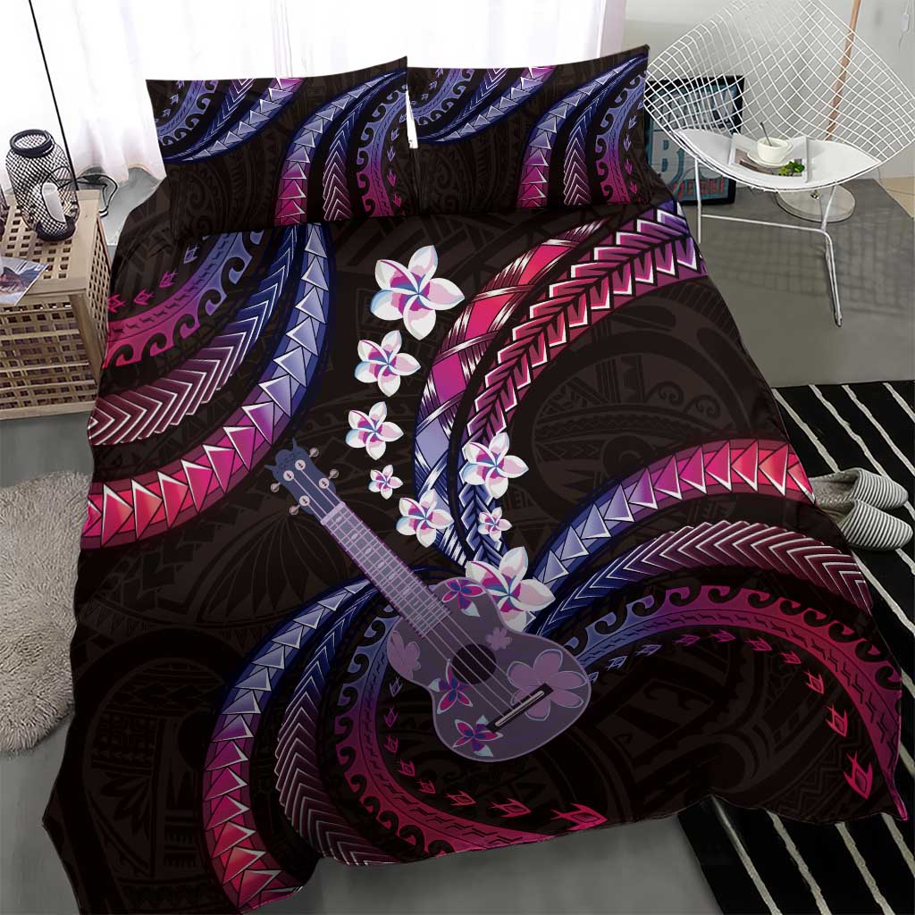 Hawaiian Ukulele Bedding Set Sweet Dream Fantastic Plumeria