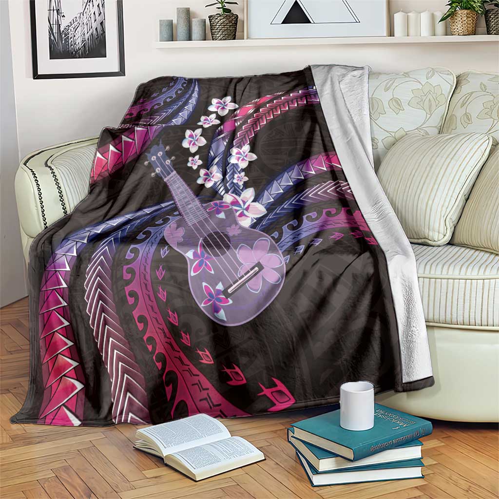 Hawaiian Ukulele Blanket Sweet Dream Fantastic Plumeria
