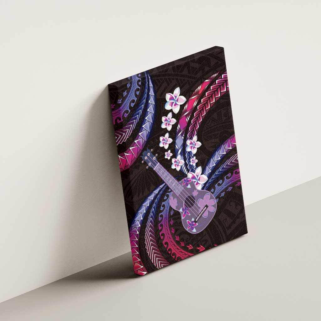 Hawaiian Ukulele Canvas Wall Art Sweet Dream Fantastic Plumeria