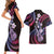 Hawaiian Ukulele Couples Matching Short Sleeve Bodycon Dress and Hawaiian Shirt Sweet Dream Fantastic Plumeria