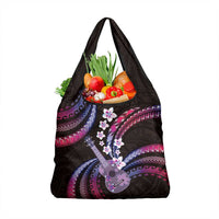 Hawaiian Ukulele Grocery Bag Sweet Dream Fantastic Plumeria