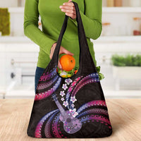 Hawaiian Ukulele Grocery Bag Sweet Dream Fantastic Plumeria
