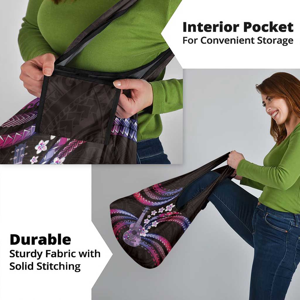 Hawaiian Ukulele Grocery Bag Sweet Dream Fantastic Plumeria