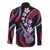 Hawaiian Ukulele Long Sleeve Button Shirt Sweet Dream Fantastic Plumeria