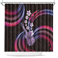 Hawaiian Ukulele Shower Curtain Sweet Dream Fantastic Plumeria