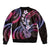 Hawaiian Ukulele Sleeve Zip Bomber Jacket Sweet Dream Fantastic Plumeria