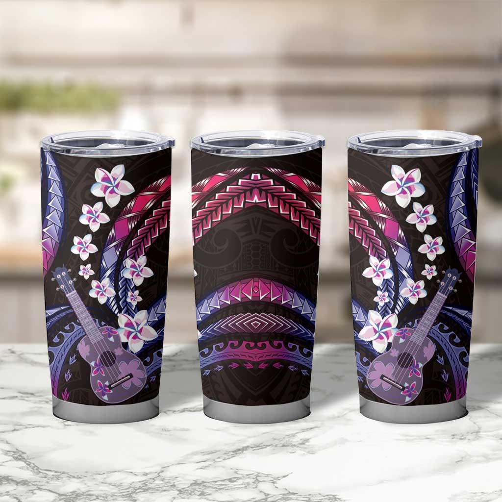 Hawaiian Ukulele Tumbler Cup Sweet Dream Fantastic Plumeria